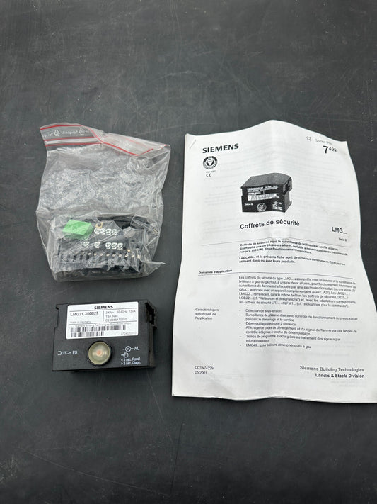 SIEMENS LMG21.350B27 COFFRET DE SECURITE 230V 50/60Hz 12VA TSA 5s + EMBASE - KLR Automation