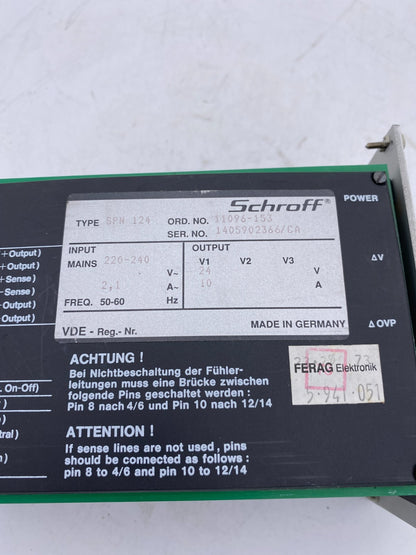 SCHROFF SPN 124 - KLR Automation