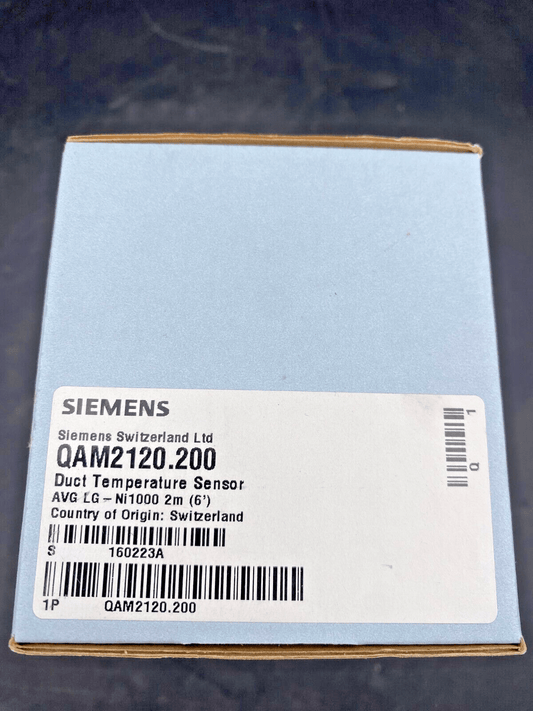 NEW SIEMENS QAM2120.200 DUCT TEMPERATURE SENSOR - KLR Automation