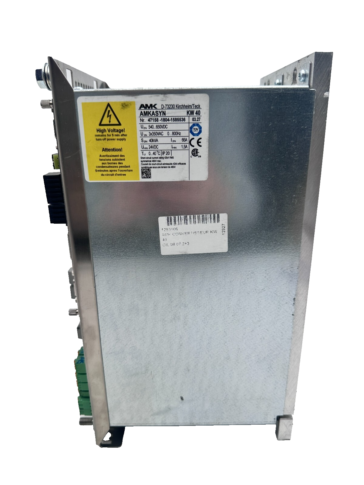 AMK AMKASYN KW 40 AVEC KW-R03 40kVA VERSION 03.27 SERVOMOTEUR