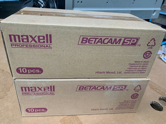 10 pc X Maxell B - 10M MBQ Betacam SP 12 min. small - KLR Automation