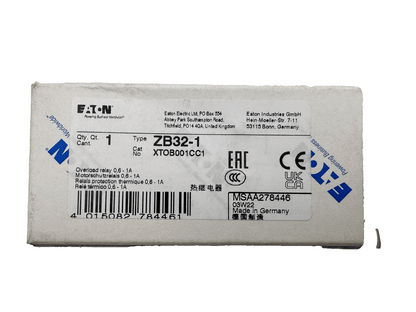 EATON MOELLER ZB32 - 0.6 + ZB32 - 4 + ZB32 - 1 OVERLOAD RELAY - KLR Automation