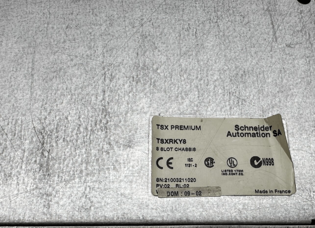 SCHNEIDER ELECTRIC TSXRKY8 TSX PREMIUM 8 SLOT CHASSIS - KLR Automation