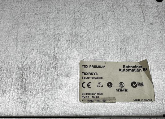 SCHNEIDER ELECTRIC TSXRKY8 TSX PREMIUM 8 SLOT CHASSIS - KLR Automation