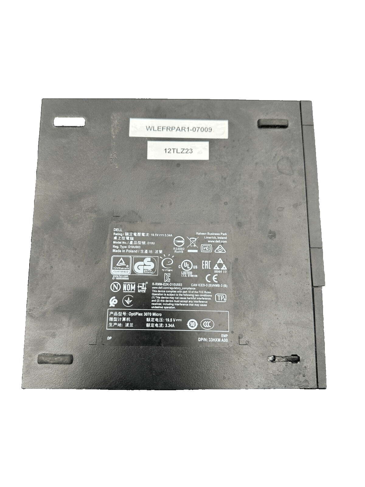 DELL OPTIPLEX 3070 D10U D10U003 INTEL CORE I5 9GEN +ALIMENTATION - KLR Automation