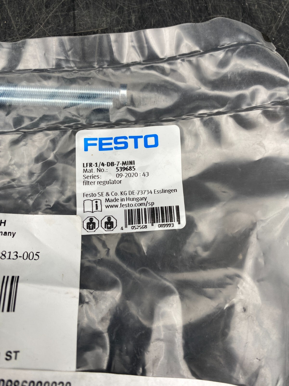 FESTO LFR - 1/4 - DB - 7 - MINI 539685 VANNE DE REGULATION A FILTRE + MA - 40 - 10 - 1/8 - DB - KLR Automation