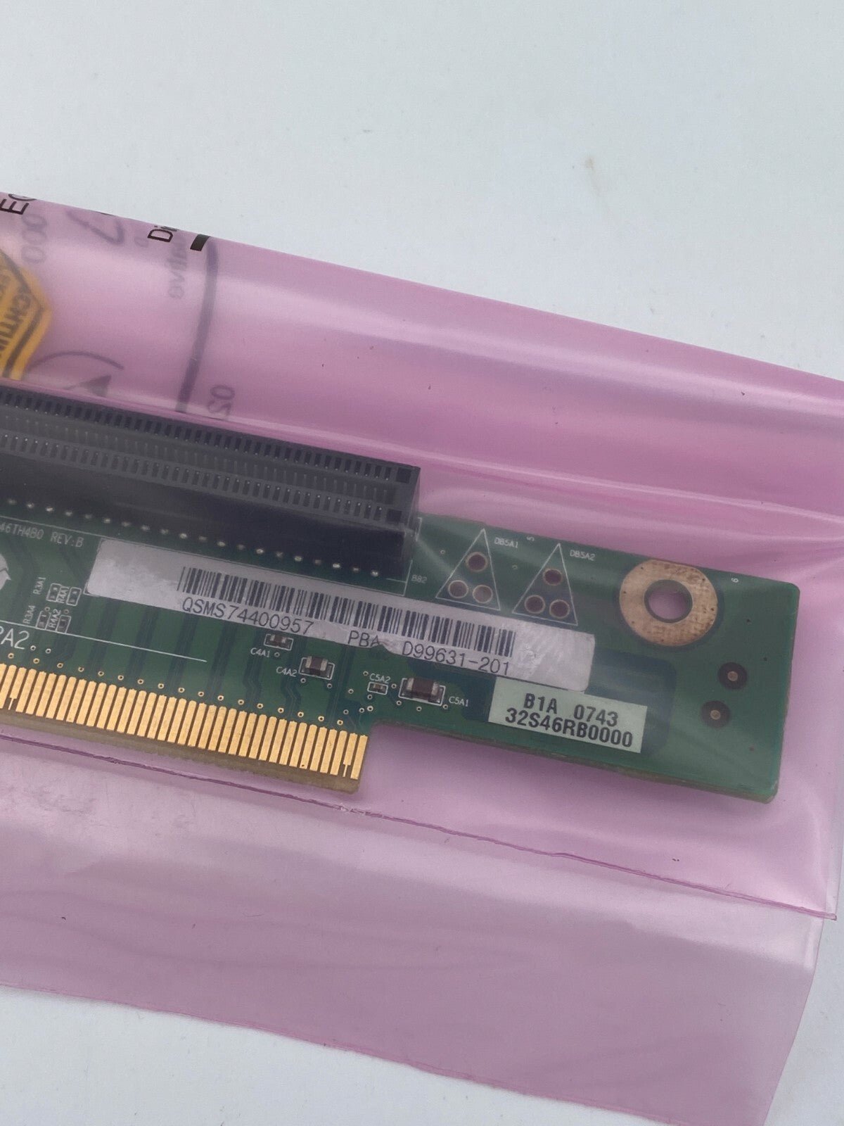 Intel Spare 1U Riser Slot Server Board QSMS74400957 PBA D99631 - 201 32S46RB0000 - KLR Automation