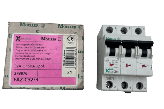 MOELLER FAZ - C32/3 278876 MINIATURE CIRCUIT BREAKER x 2pc - KLR Automation
