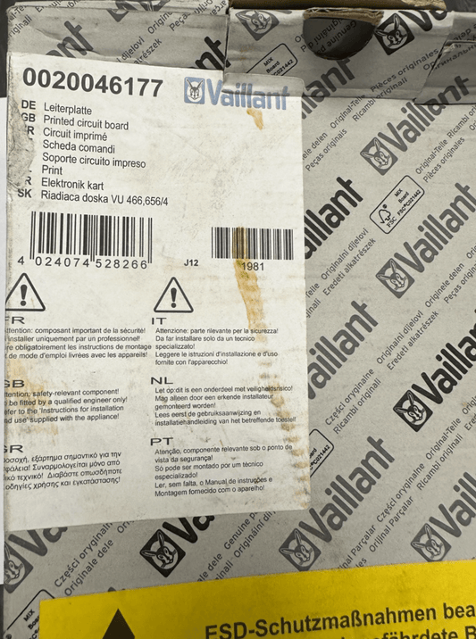 VAILLANT 0020046177 ECOTEC AND ECOMAX BOILER CIRCUIT BOARD x1pc - KLR Automation
