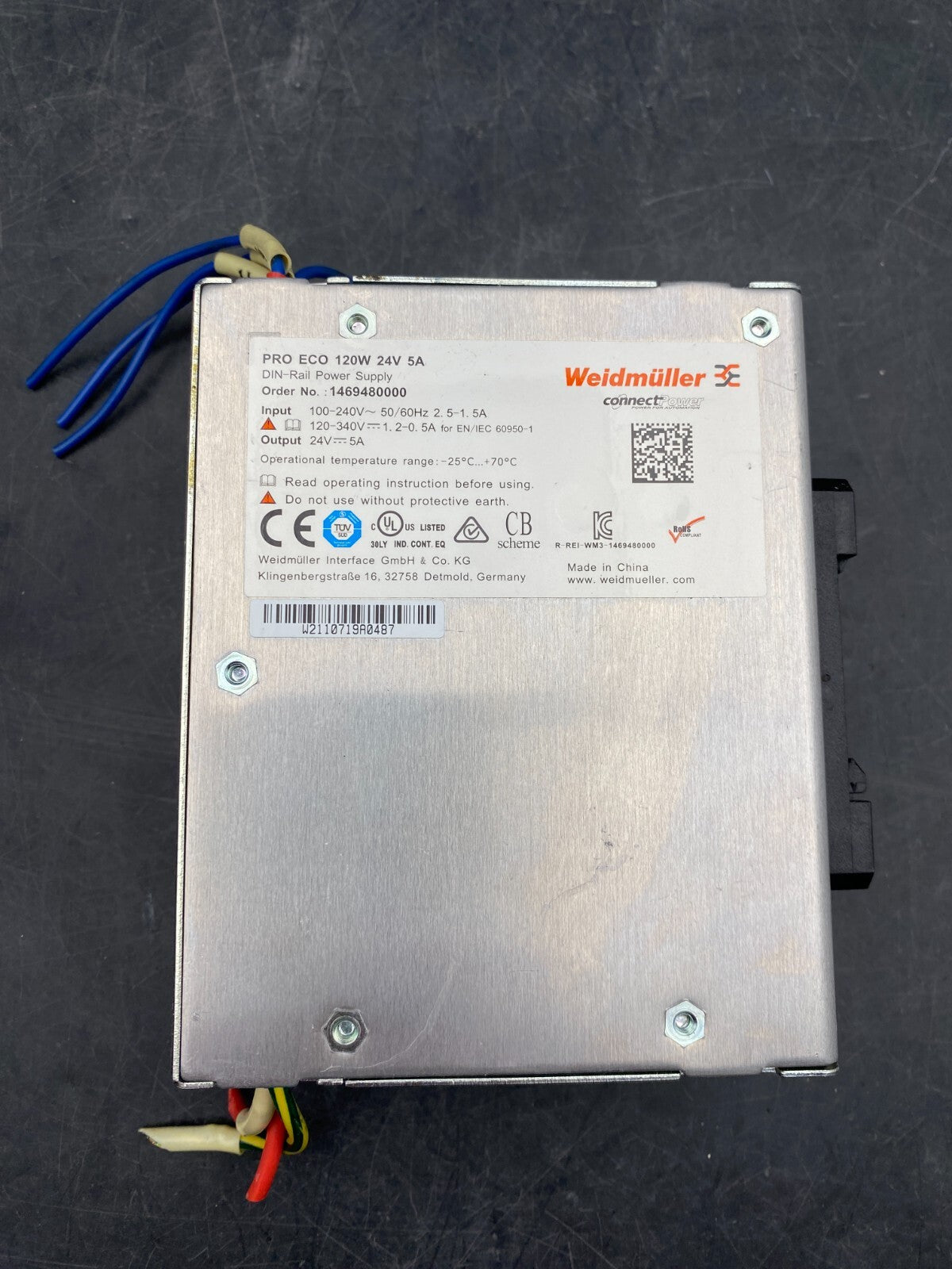 WEIDMULLER PRO ECO 1469480000 DIN RAIL POWER SUPPLY