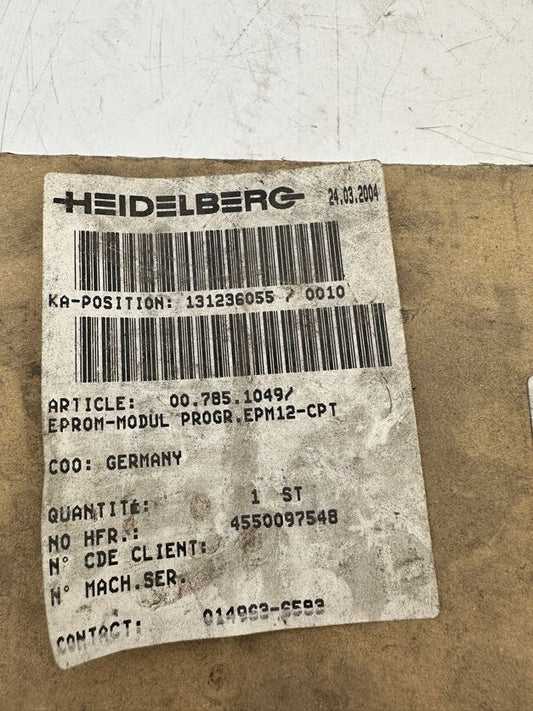 HEIDELBERG EPROM-MODUL PROGR. EPM12-CPT 00.785.1049/