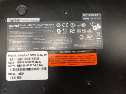 1 X Riverbed Steelhead 250 series SHA - 00250 - E - M - KLR Automation