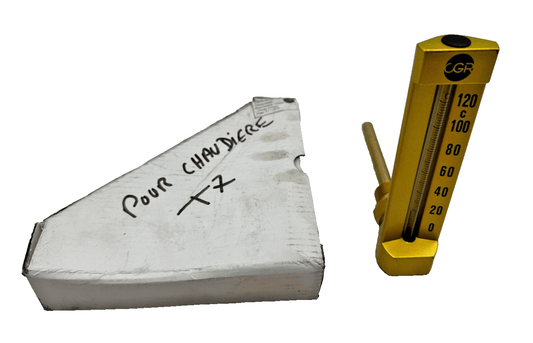 CGR 294CB100120 THERMOMETRE DROIT HAUTEUR 150mm PLONGE 100mm PLAGE 0 - 120°C - KLR Automation