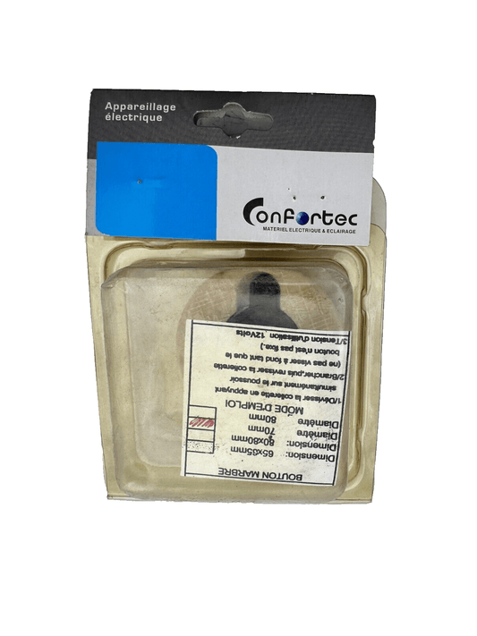 CONFORTEC 27115 BOUTON MARBRE D70 CHROME BOUTON DE SONNETTE DIAMETRE 70 - KLR Automation