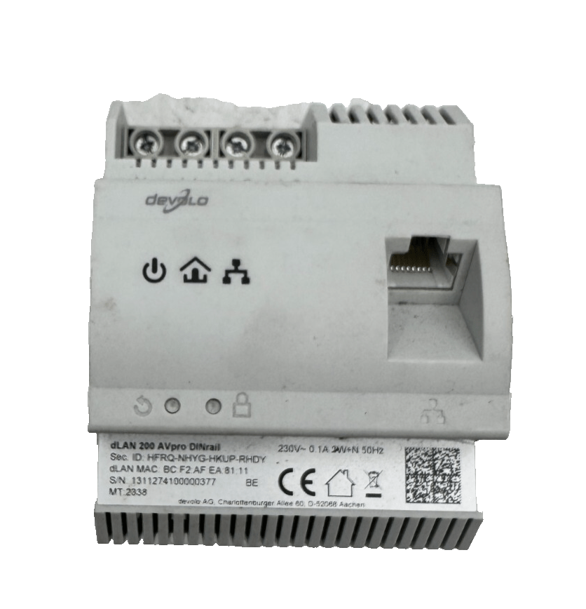 DEVOLO DLAN 200 AVPRO DINRAIL HFRQ - NHYG - HKUP - RHDY - KLR Automation