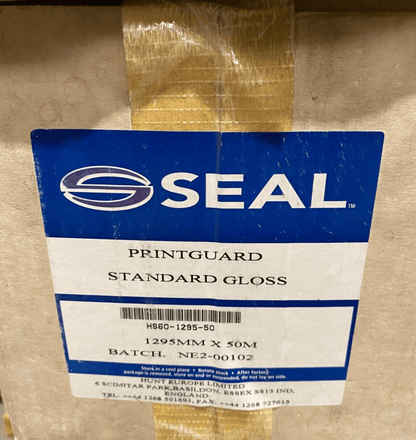 SEAL PRINTGUARD STANDARD GLOSS HS60 - 1295 - 50 NE2 - 00102 1295mm x 50M x1pc - KLR Automation