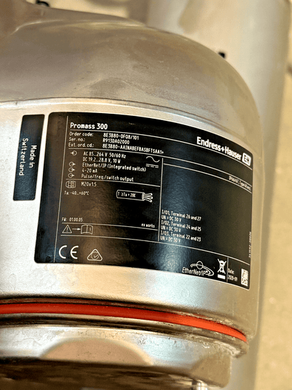E+H Proline Promass E 300 Coriolis Flow Meter 8E3B80 - AAINABEFBASBFTSAA1+ - KLR Automation