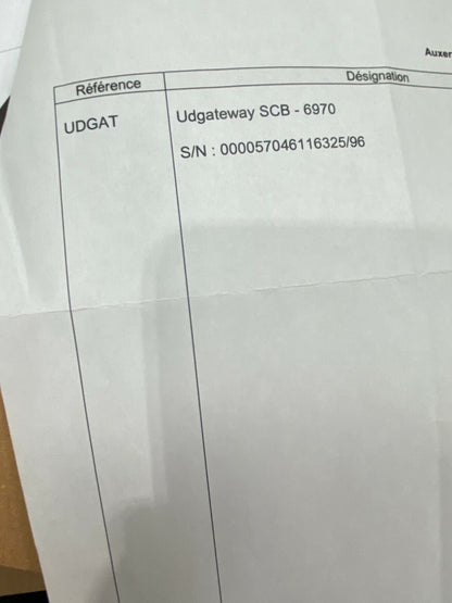 1pc x Udcast Udgateway SCB - 6970 - KLR Automation