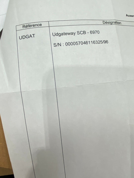 1pc x Udcast Udgateway SCB - 6970 - KLR Automation