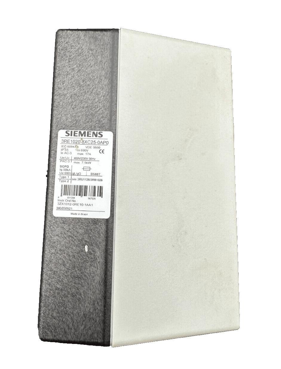 SIEMENS 3RE1020 - 8XC25 - 0AP0 17A 7.5kW COMBINAISON DE DEMARRAGE - KLR Automation