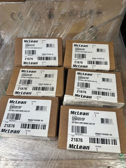 1pc x MC LEAN CAPACITOR RUN 25 MFD ROUND CASE 85 P/52603201SP/21876 - KLR Automation