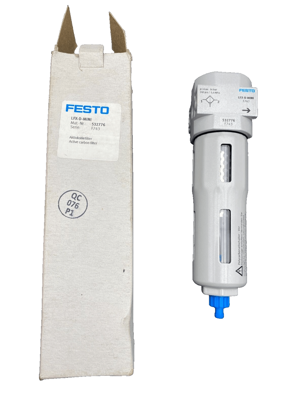 FESTO LFX - D - MINI 532776 F743 ACTIVE CARBON FILTER x1pc - KLR Automation