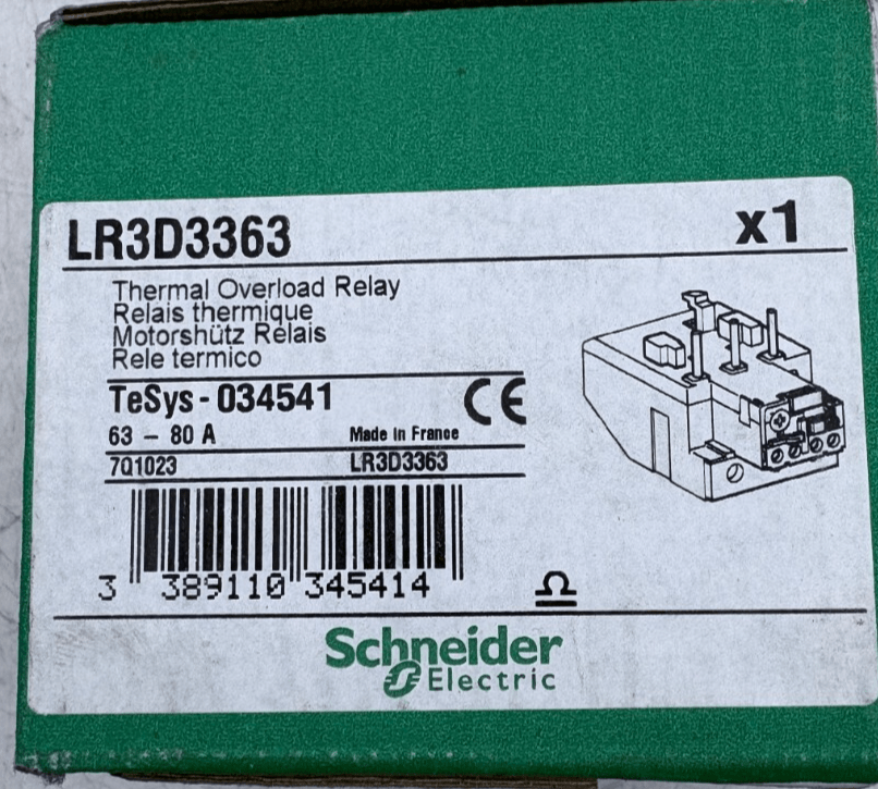 SCHNEIDER ELECTRIC RELAY TERMIQUE LRD3363 x1 - KLR Automation