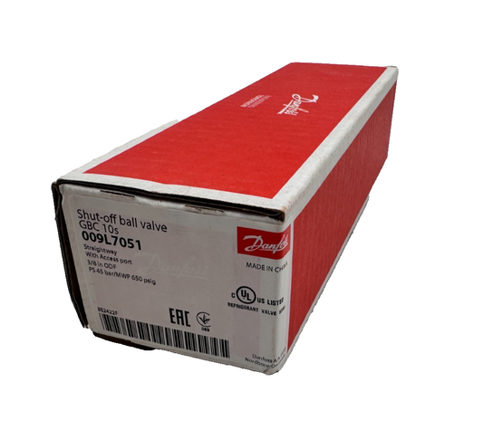 DANFOSS 009L7051 GBC 10s SHUT-OFF BALL VALVE STRAIGHTWAY WITH ACCESS PORT