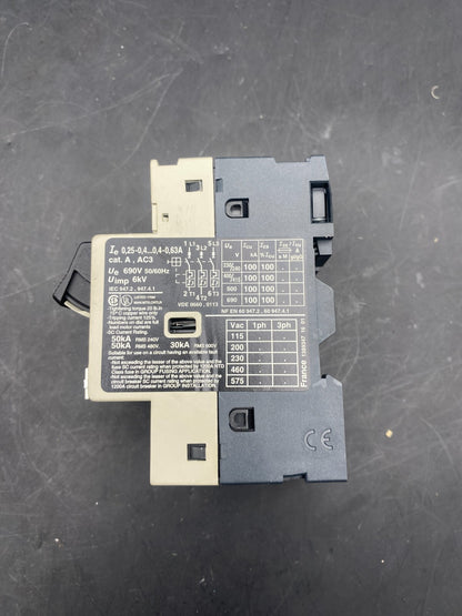 TELEMECANIQUE GV2 M04 021083 MOTOR CIRCUIT BREAKER - KLR Automation