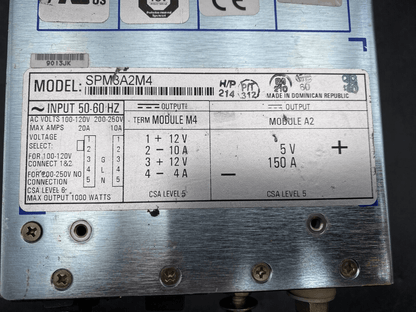 POWER ONE SPM3A2M4 SWITCHING POWER SUPPLY x1pc - KLR Automation