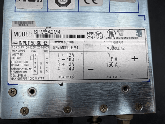 POWER ONE SPM3A2M4 SWITCHING POWER SUPPLY x1pc - KLR Automation