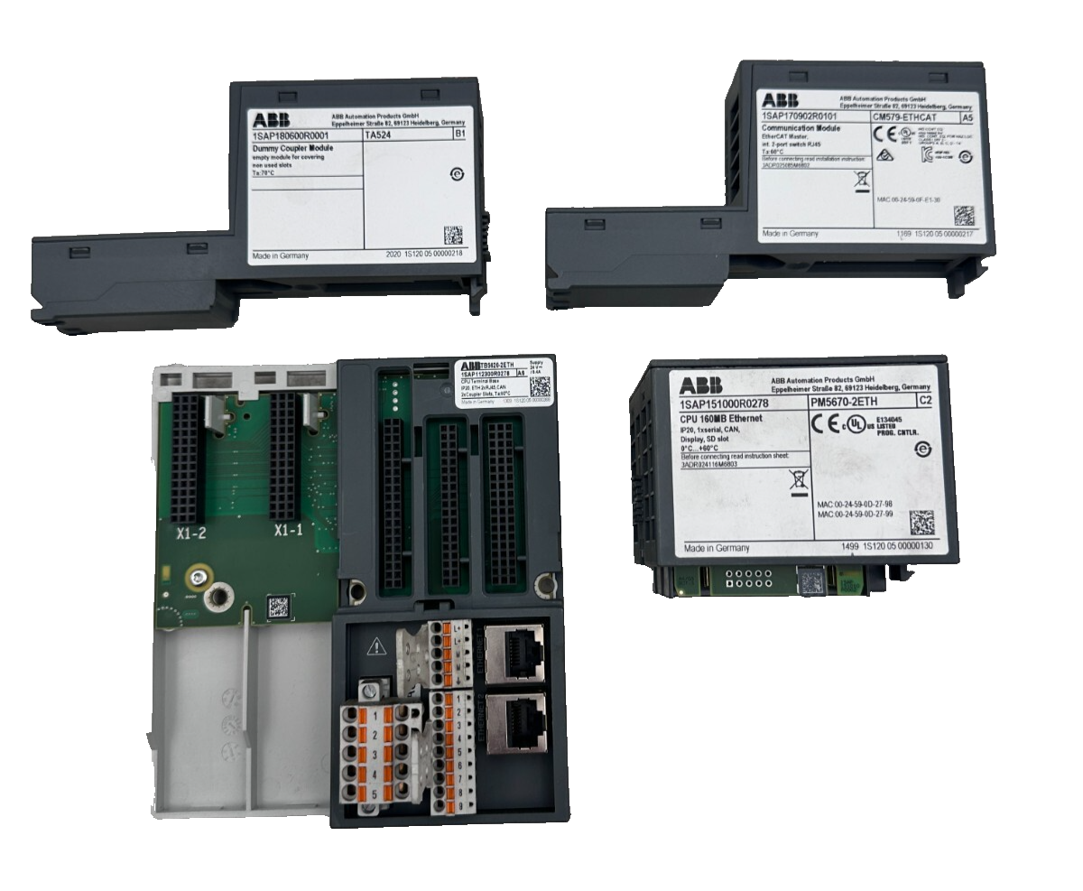 ABB PM5670 1SAP151000R0278 CPU 160MB ETHERNET + TB5620-2ETH + TA524 + CM579