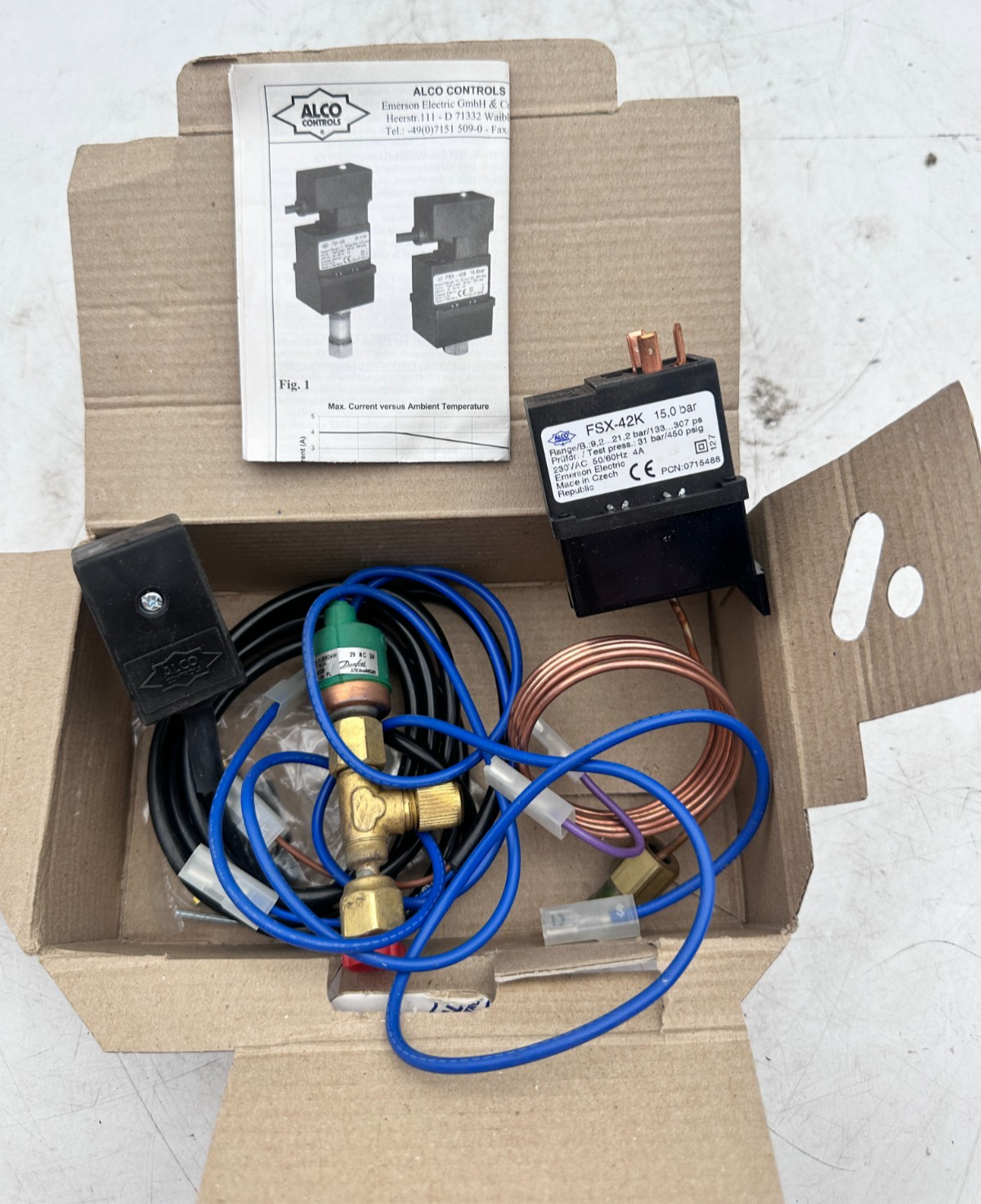 ALCO CONTROLS FSX-42K PCN 0715488 + DANFOSS ACB-2UB624W 061F7624