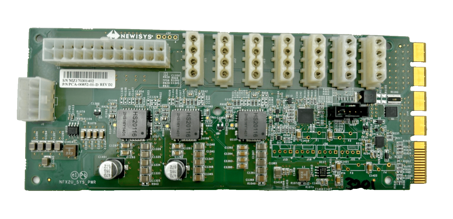 NEWISYS SANMINA PCA - 00852 - 01 - D REV D2 NFX2U_SYS_PWR Power Distribution Board - KLR Automation