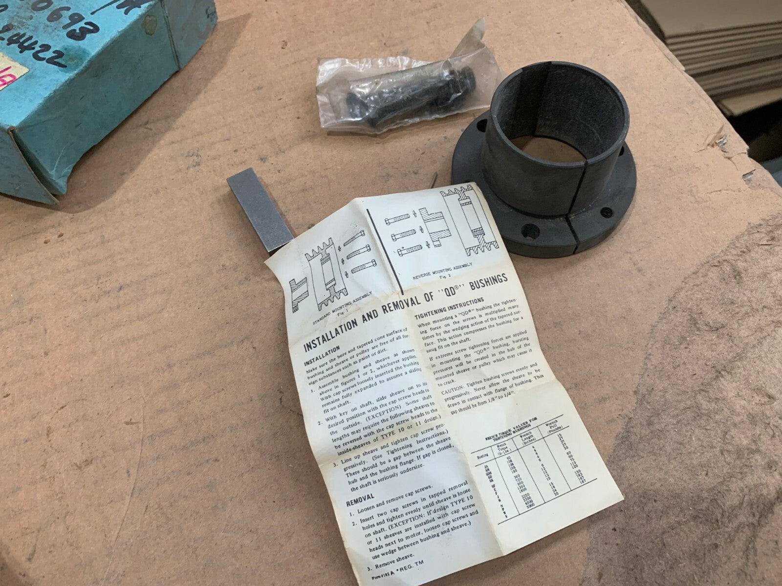  Old Stock New  2pc x DODGE, QD BUSHING, SD X 1-15/16", 1-15/16" BORE Maurey
