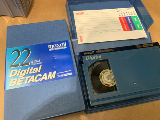 3 X Maxell Digital BETACAM Tapes D6 B - D6 + 2 B - D22 - KLR Automation