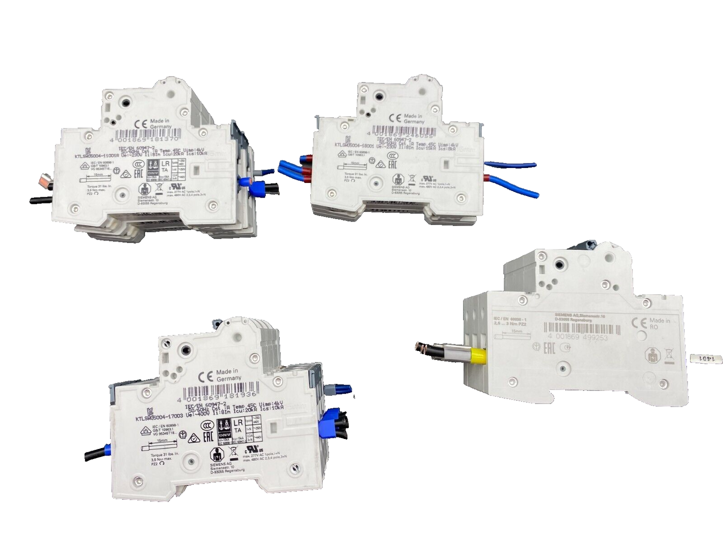 SIEMENS 5SL6310-7BB MCB C10 + 5SY4310-7 MCB C10 + 5SY4110-7 MCB C10 +5SY6110-7