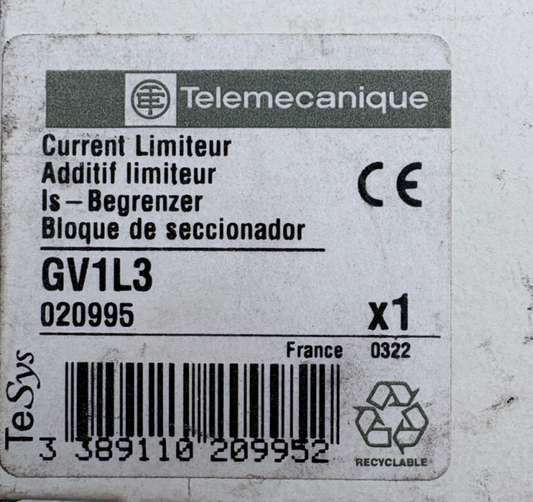 TELEMECANIQUE GV1L3 020995 ADDITIF LIMITEUR x1