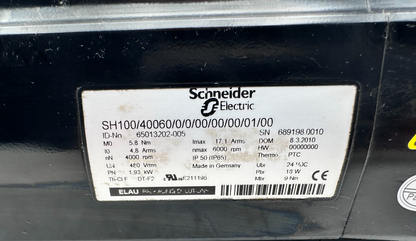 SCHNEIDER ELECTRIC ELAU SH100/40060/0/0/00/00/00/01/00 65013202-005 4000RPM