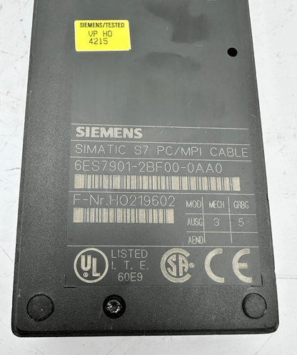 SIEMENS 6ES7901 - 2BF00 - 0AA0 SIMATIC S7 PC/MPI CABLE - KLR Automation