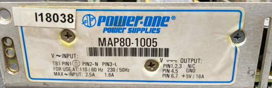 POWER ONE MAP80-1005 110V/60Hz 230V/50Hz POWER SUPPLY