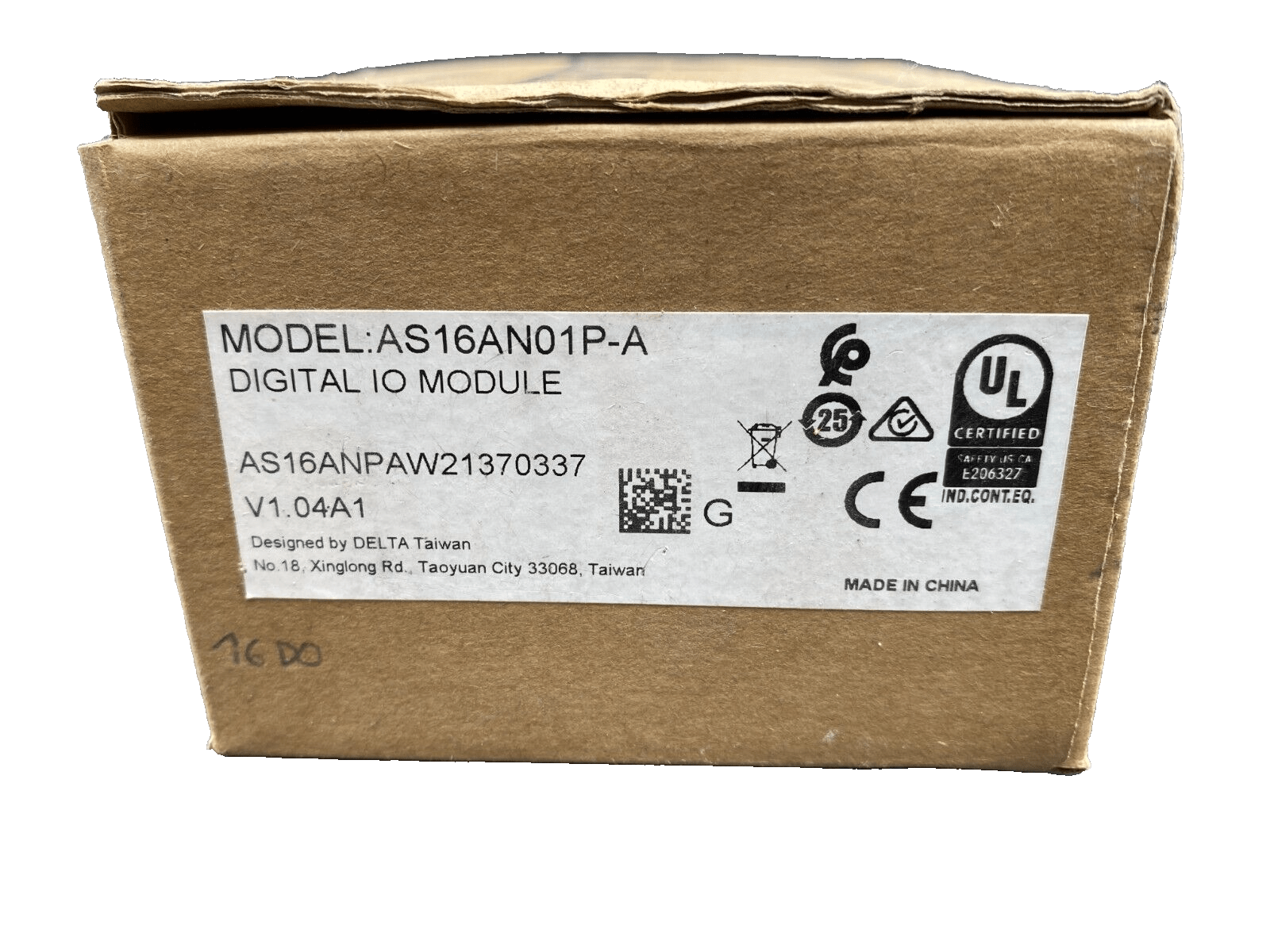 DELTA AS16AN01P - A DIGITAL IO MODULE AS16ANPAW21370337 V1.04A1 - KLR Automation