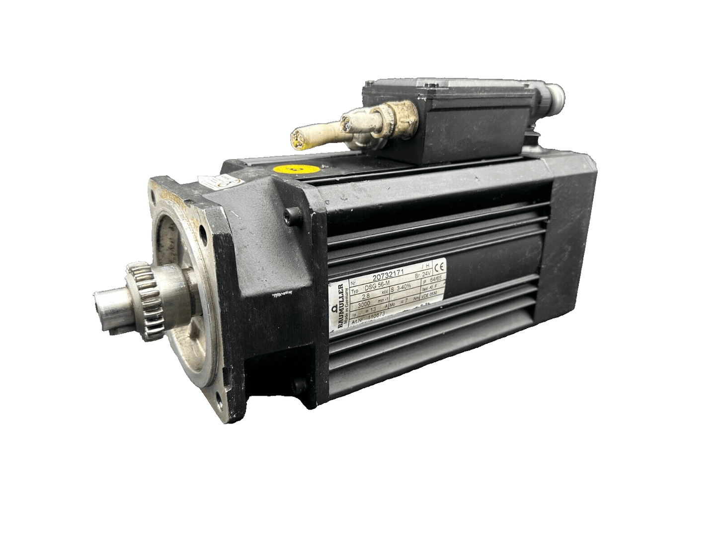BAUMULLER DSG 56 - M 2.8kW 3 - 40% 3000 min - 1 24V SERVO MOTEUR - KLR Automation
