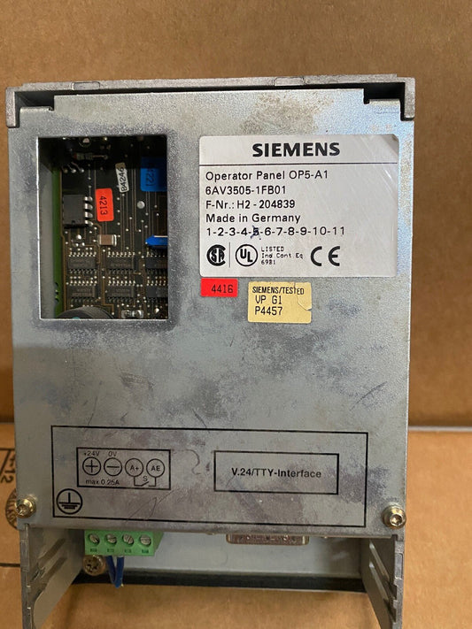 Siemens COROS OP5 - A1 Operator Panel 6AV3505 - 1FB01 OP5 - KLR Automation