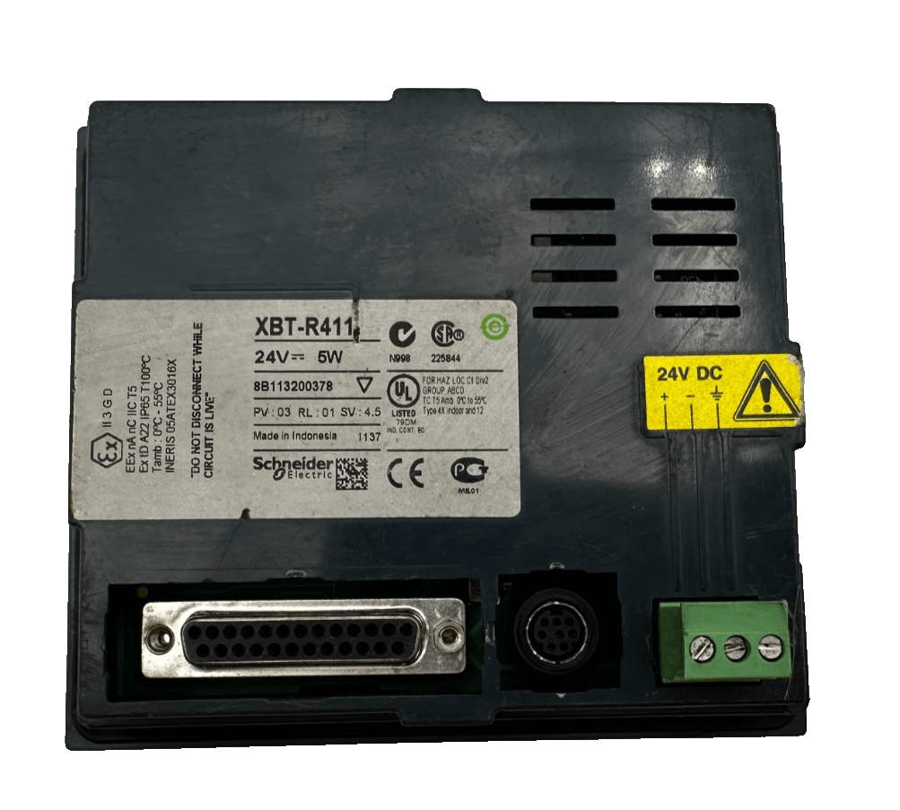 SCHNEIDER ELECTRIC XBT - R411 MAGELIS 24V 5W PV:03 RL:01 SV:4.5 SMALL PANEL KEYPAD - KLR Automation