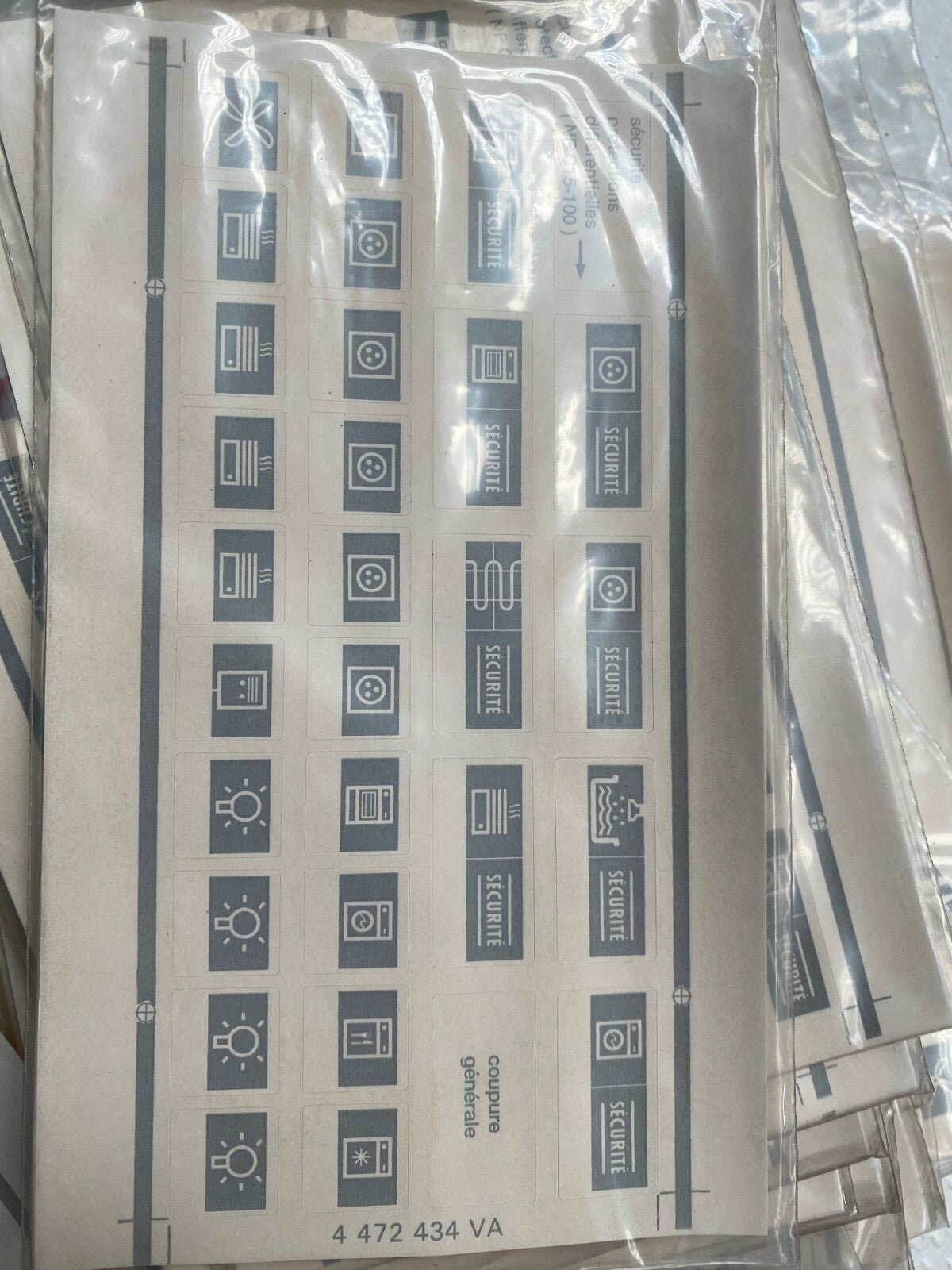 25 Sachet de 10 feuille pc x Merlin Gerin Schneider 14209 OPALE stickers Tableau - KLR Automation