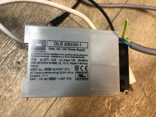 Block gls230/24 - 1 PSU, DC, JOINT, 24V, 1A - KLR Automation