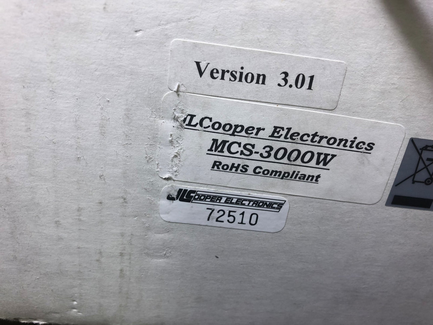 JLCooper MCS - 3000 - Media Command Station Main Console MCS - 3000W Version 3.01 - KLR Automation