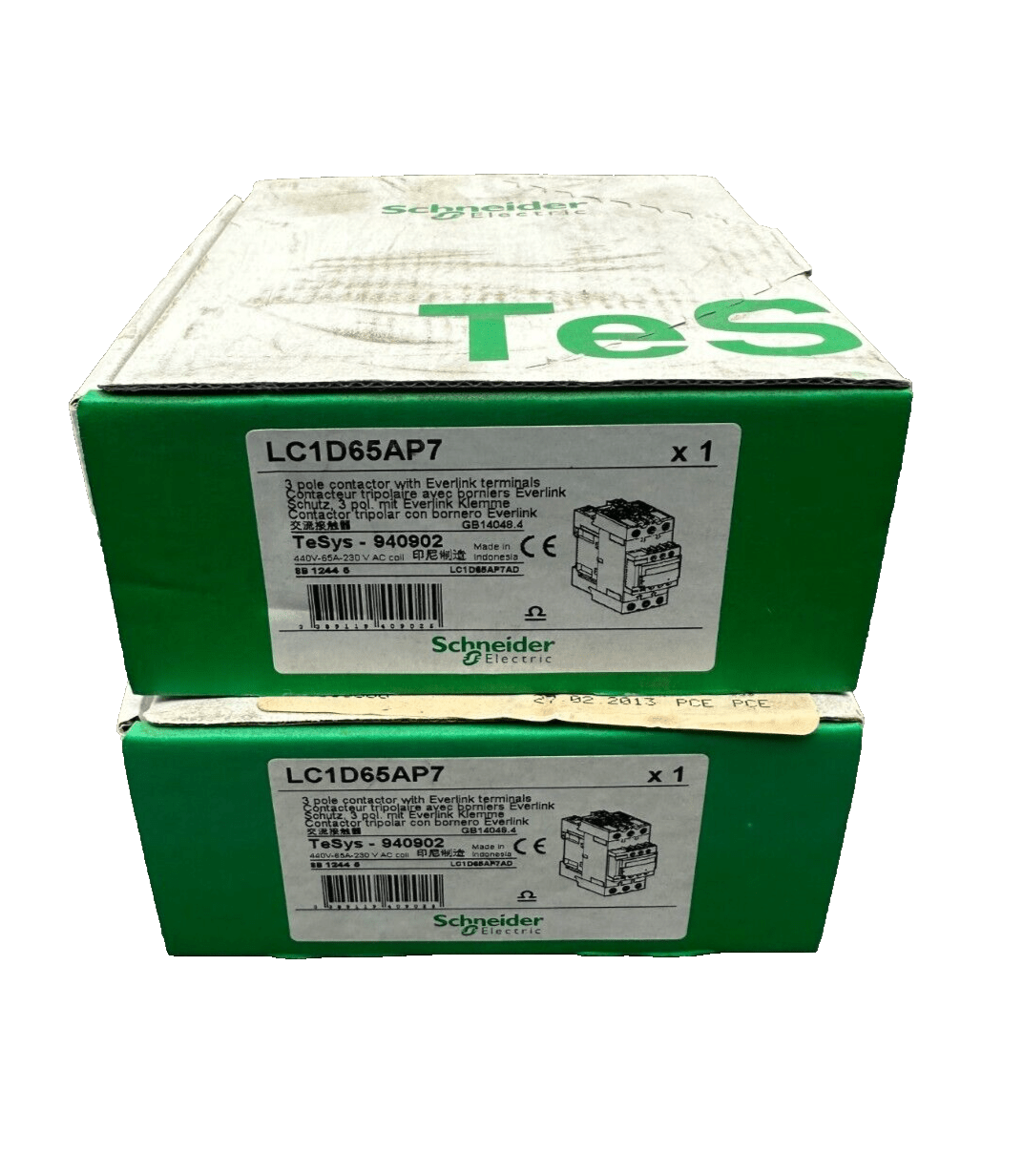 SCHNEIDER ELECTRIC LC1D65AP7 CONTACTEUR TRIPOLAIRE AVEC BORNIER EVERLINK x1pc - KLR Automation