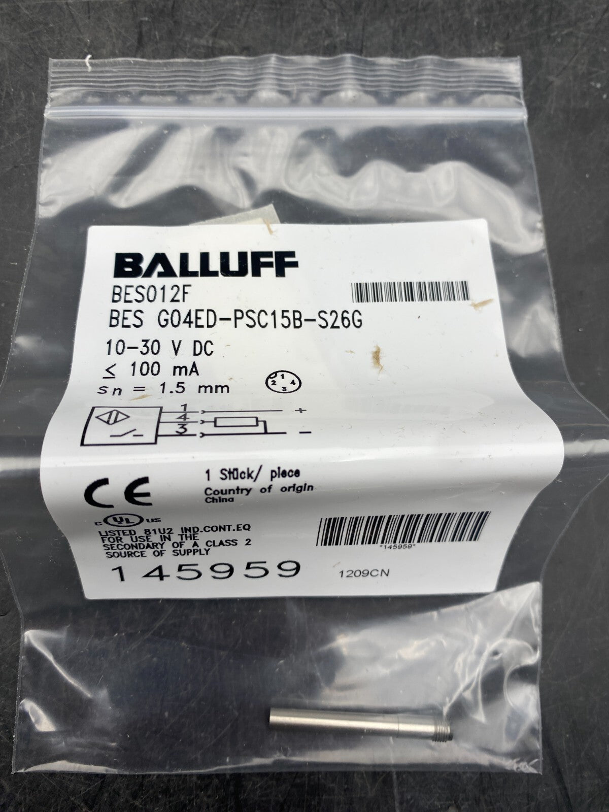 BALLUFF BES012F CAPTEUR INDUCTIF x1pc - KLR Automation